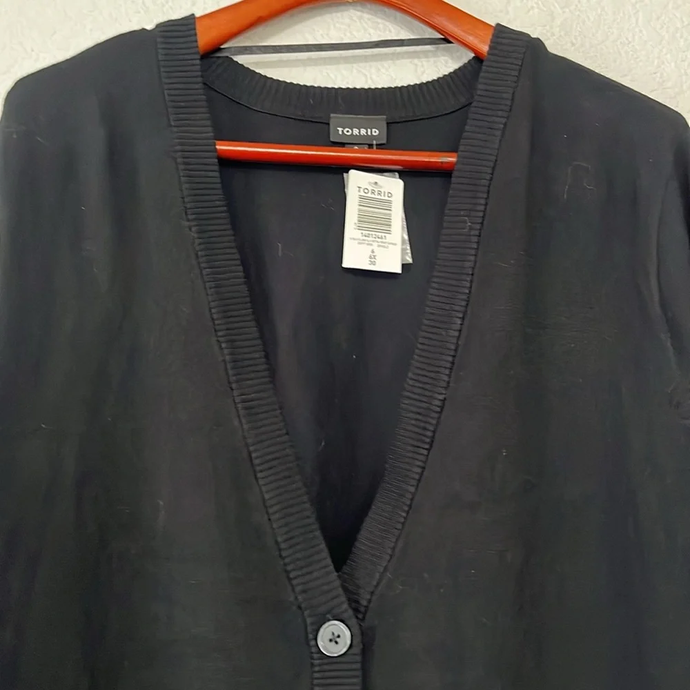 Torrid Black Shrug Crop Cardigan